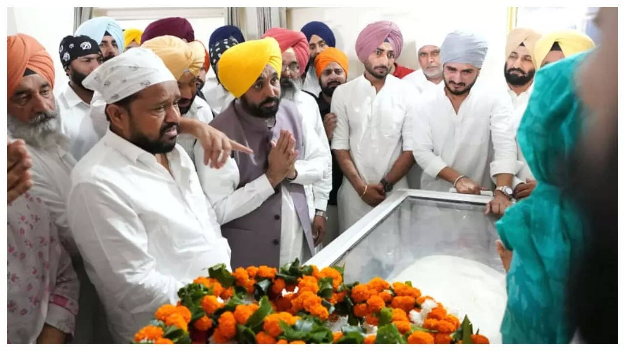 Rajvir's funeral: Son lights pyre; CM Mann attends last rites