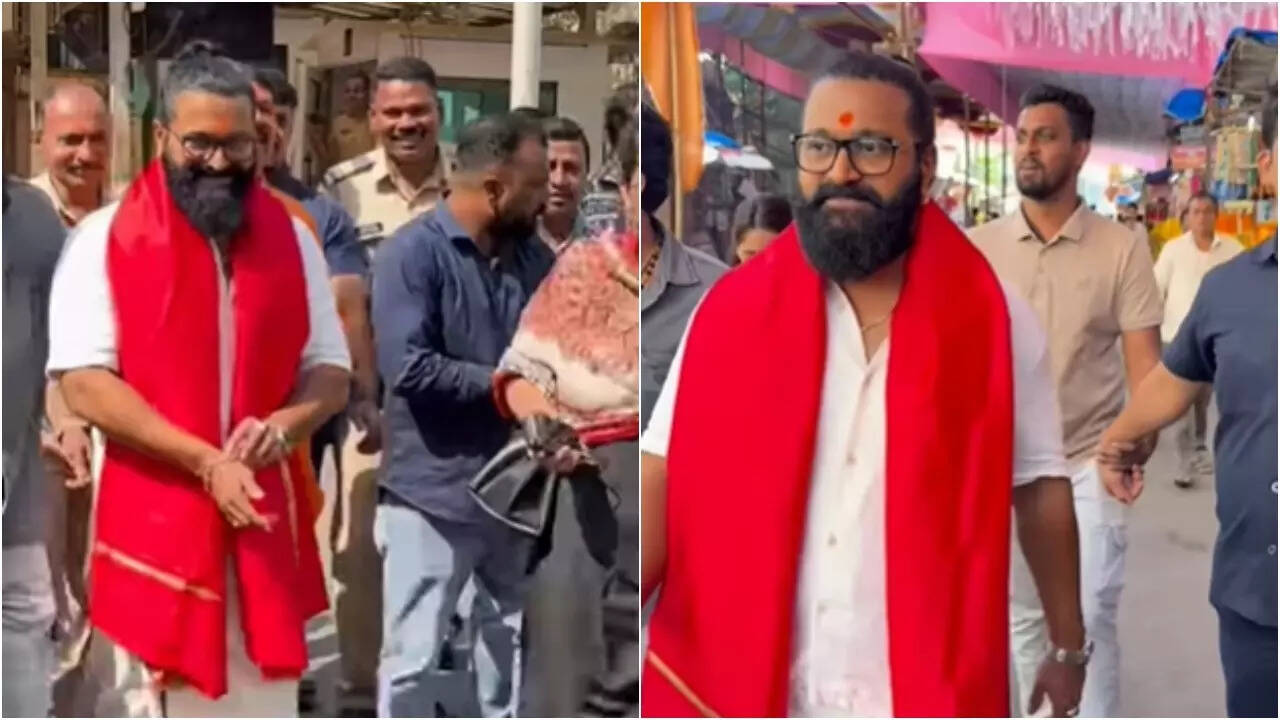 Rishab Shetty visits Mumbai's Siddhivinayak, Babulnath temples
