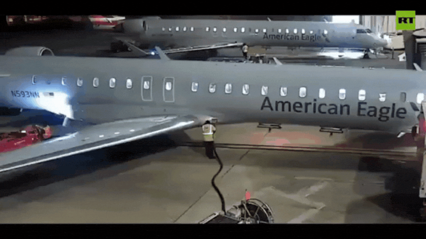 Watch: Ground worker loses grip on fuel hose, causes jet fuel spill at Dallas-Fort Worth Airport; footage shows pipe moving like snake