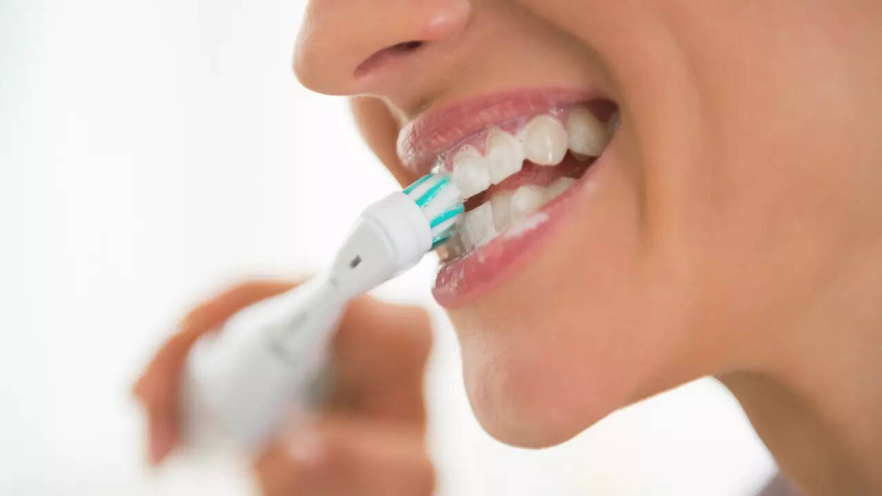brushing teeth