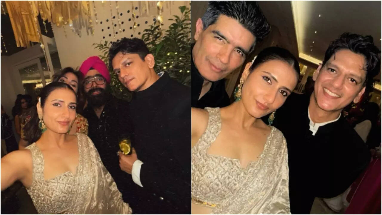Fatima poses with Vijay at Diwali bash amid dating rumors