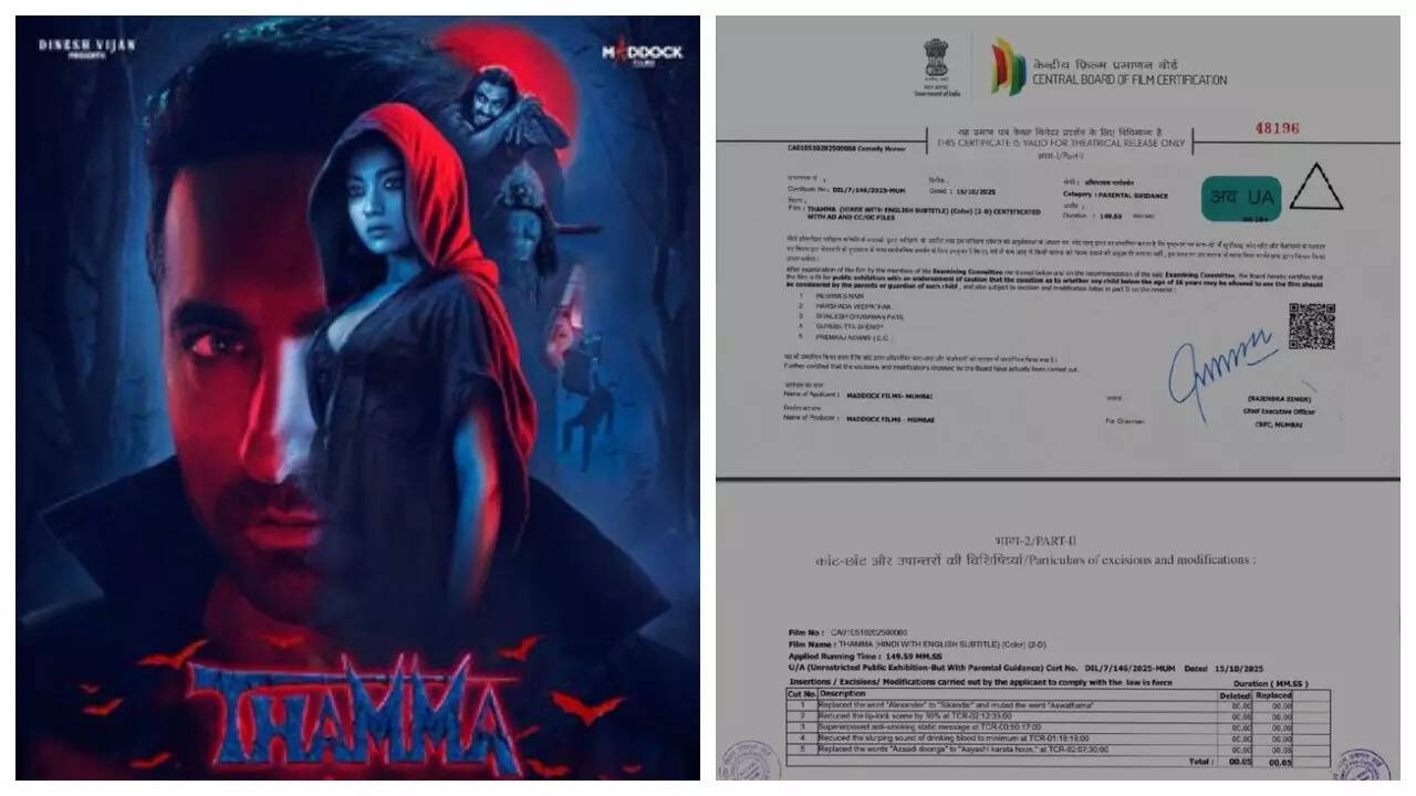 'Thamma': CBFC certificate, runtime, modifications revealed