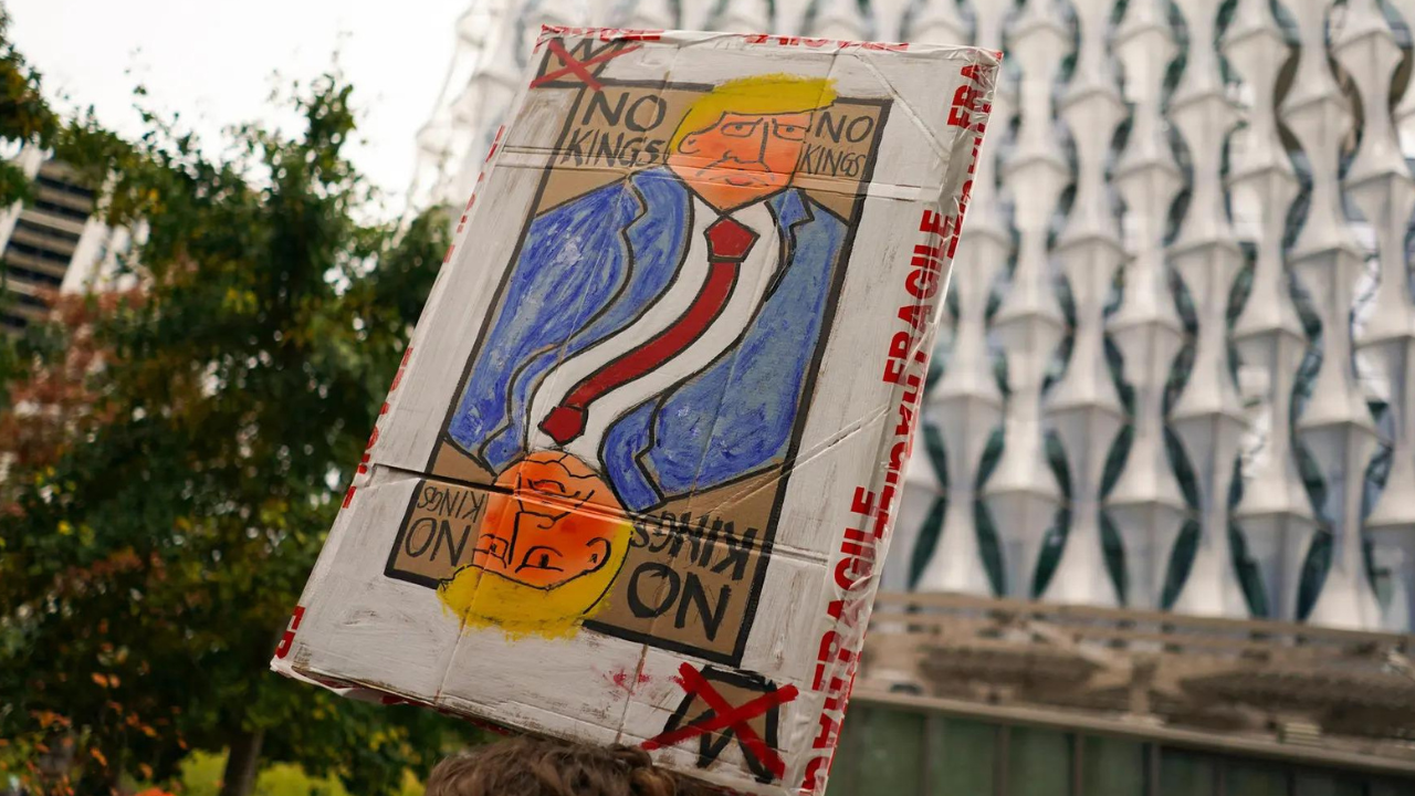 From 'Orange Lies Matter' to 'Make Fascists Afraid Again': 10 placards that stole the show at 'No Kings' protest