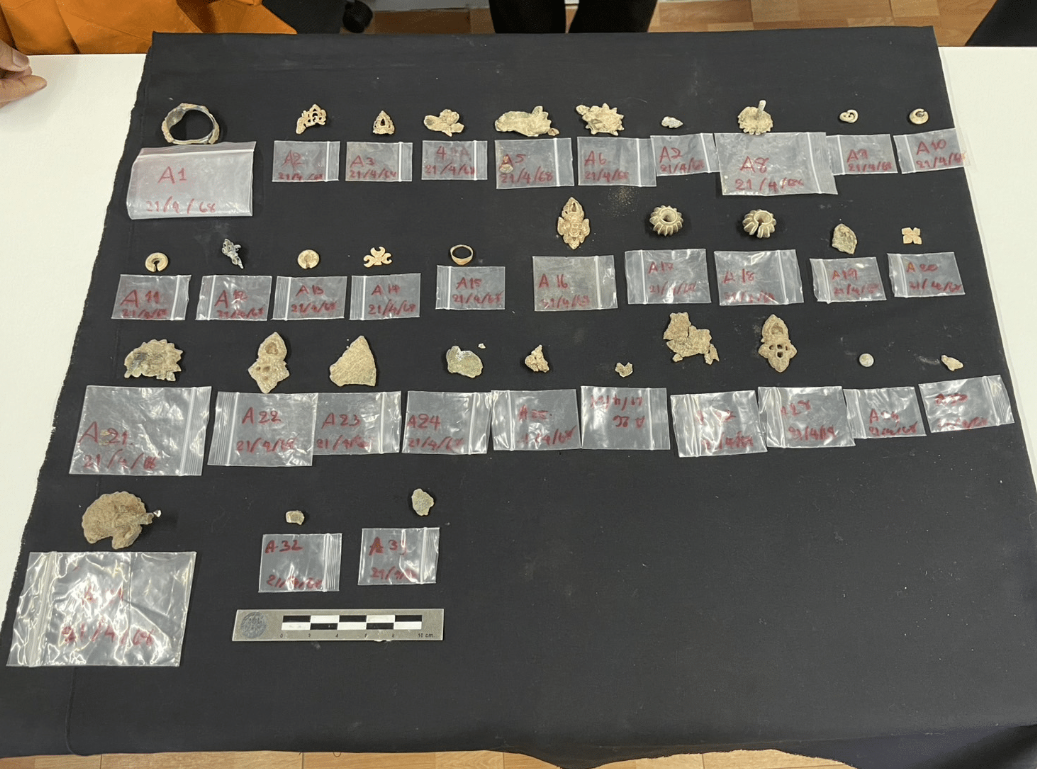 Pieces from the treasure -- Photo: Thailand's fine arts department