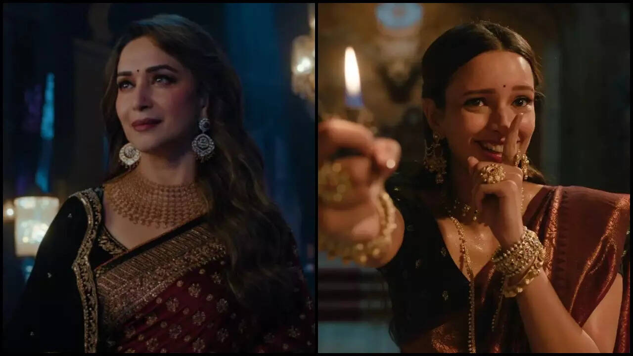 Madhuri and Triptii reunite after 'Bhool Bhulaiyaa 3'