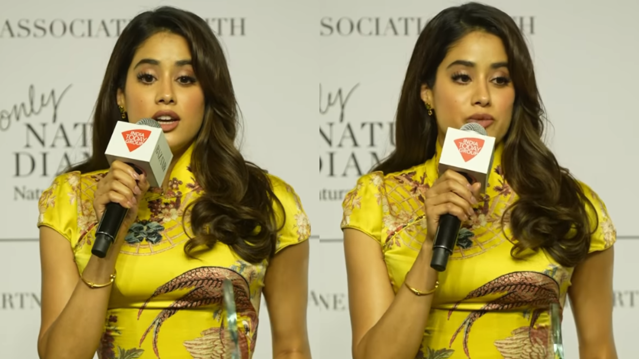 Janhvi Kapoor in Roberto Cavalli dress