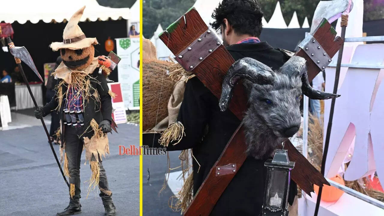 Cosplayer Vipin Kumar as scarecrow