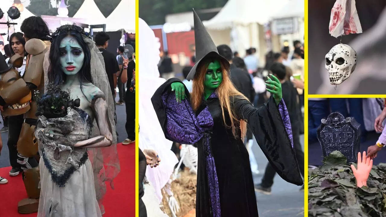 Victoria Taying (L) dressed as Tim Burton’s Corpse Bride; Elphaba-inspired cosplay stood out