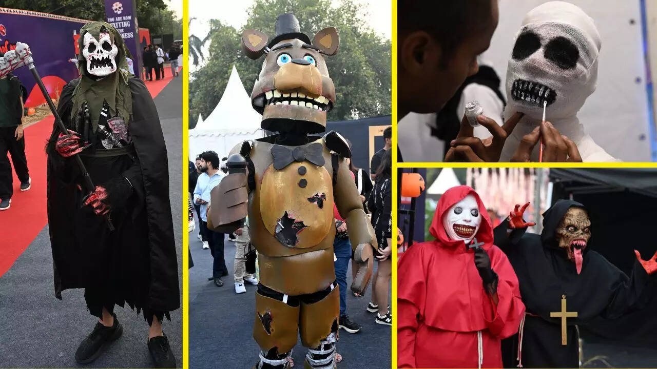 Cosplayer Meherinder (centre) as Freddy