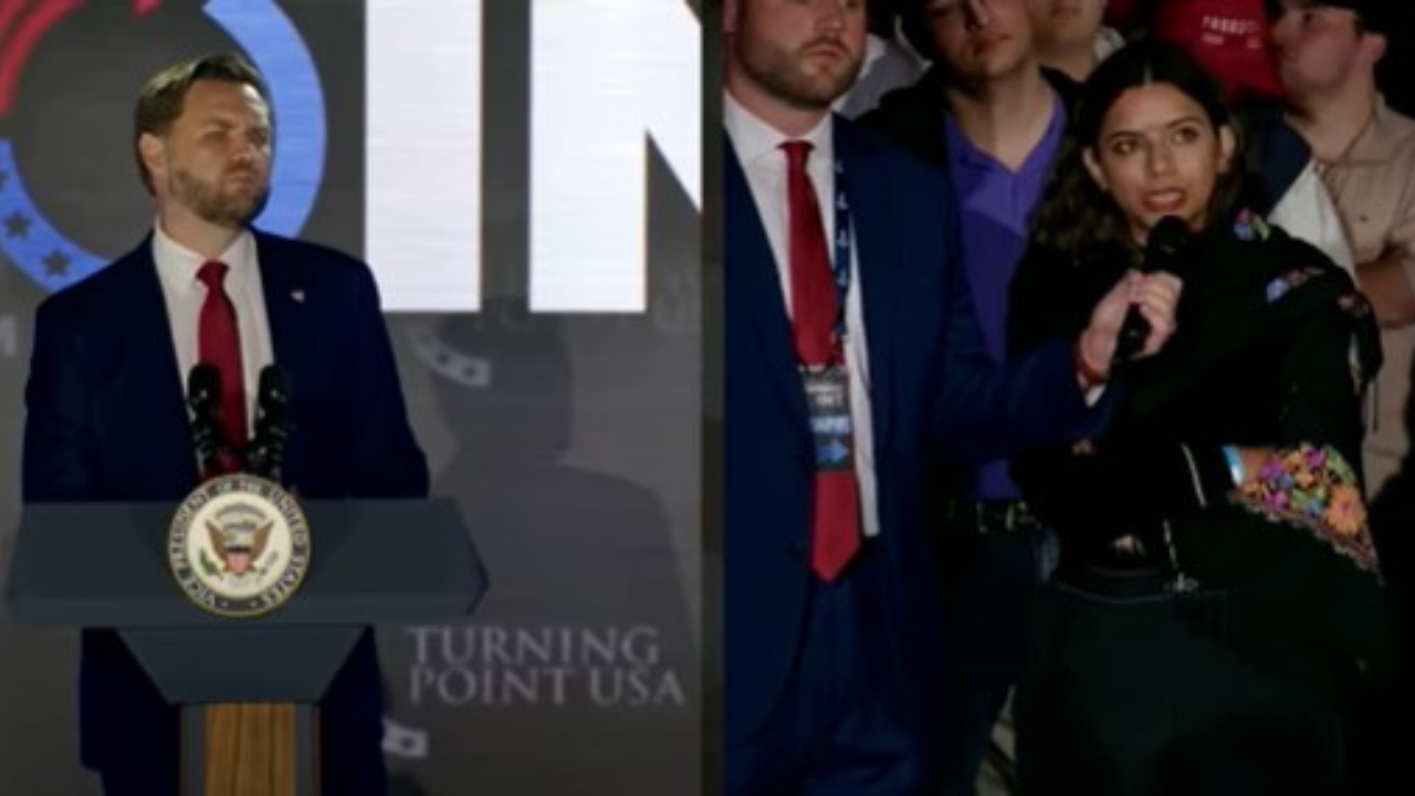 'Why did you sell us a dream?': Indian-origin student praised for tough question to JD Vance, MAGA calls her 'delusional Hindu H-1B invader'