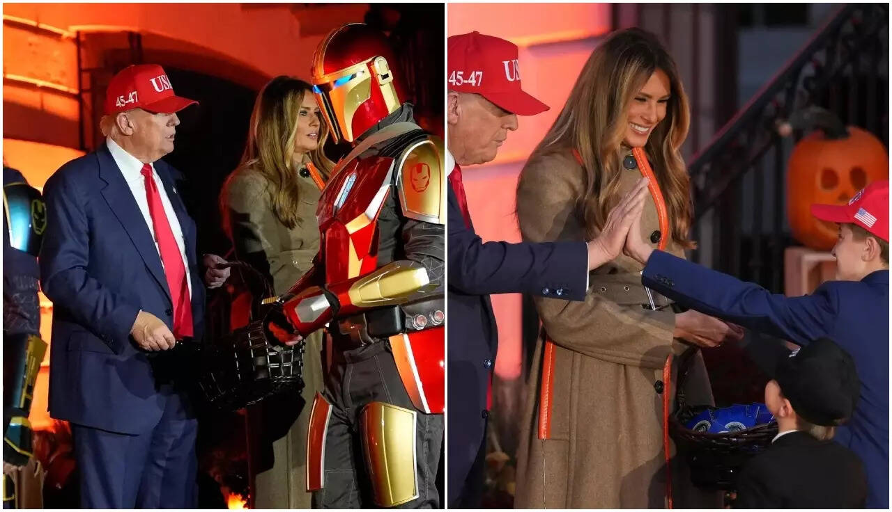 Watch: How Donald and Melania Trump celebrated Halloween; superheroes & lookalikes at White House