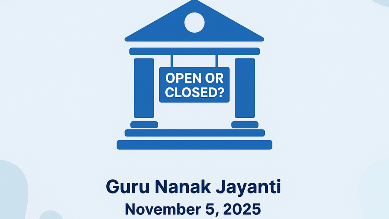 Bank holiday today: Are banks open or closed on November 5 for Guru Nanak Jayanti? Check state-wise list