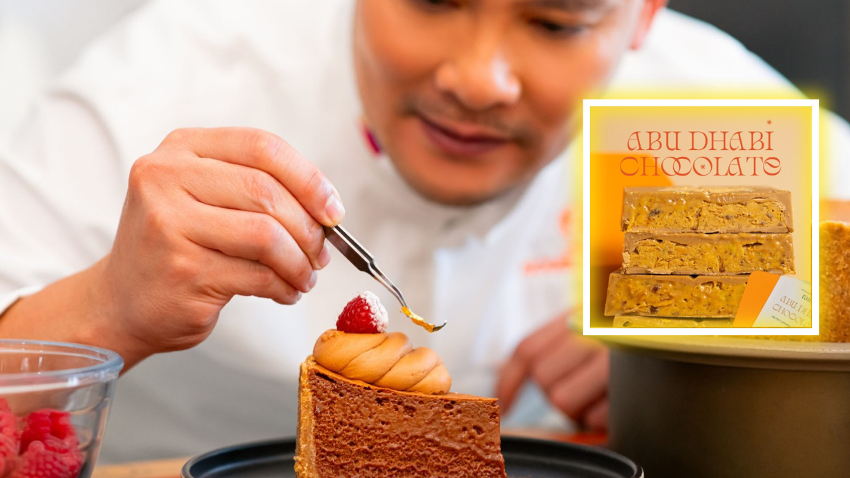 Viral Alert: Dubai's iconic Kunafa Bar creator drops a new golden, halwa-spiced Abu Dhabi Bar