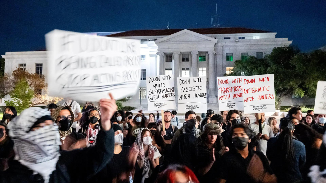 ‘Fascists out of Berkeley’: Protests break out at UC campus; Charlie Kirk’s TPUSA event affected
