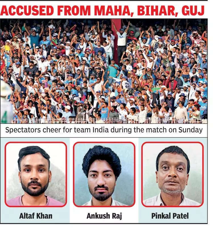 3 arrested for live betting inside Eden during India-SA match