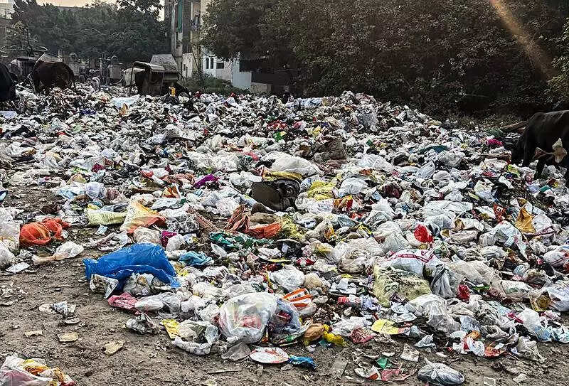 No end to illegal dumping of waste, vacant plot turns into mini landfill in Gurgaon’s Sector 12A
