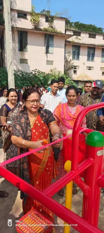 Open-air gym in Khallikote univ