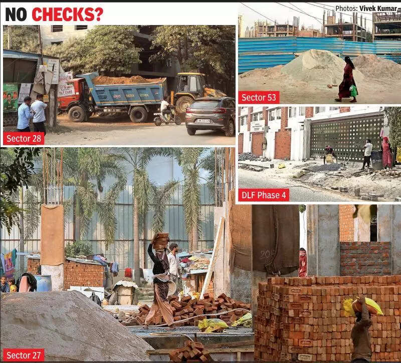 Gurgaon chokes on construction dust as GRAP-III violations rampant