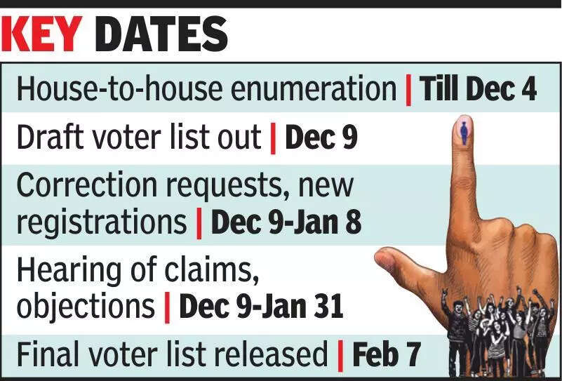 Special intensive revision in Gujarat: Distribution of single enumeration form instead of 2 sparks confusion among voters
