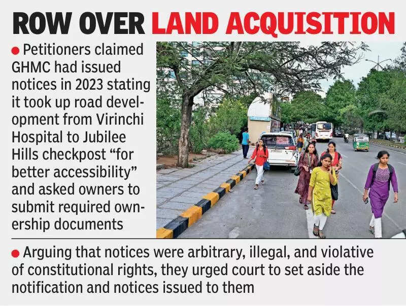 KBR Park road: Telangana high court stays land acquisition notices for two weeks