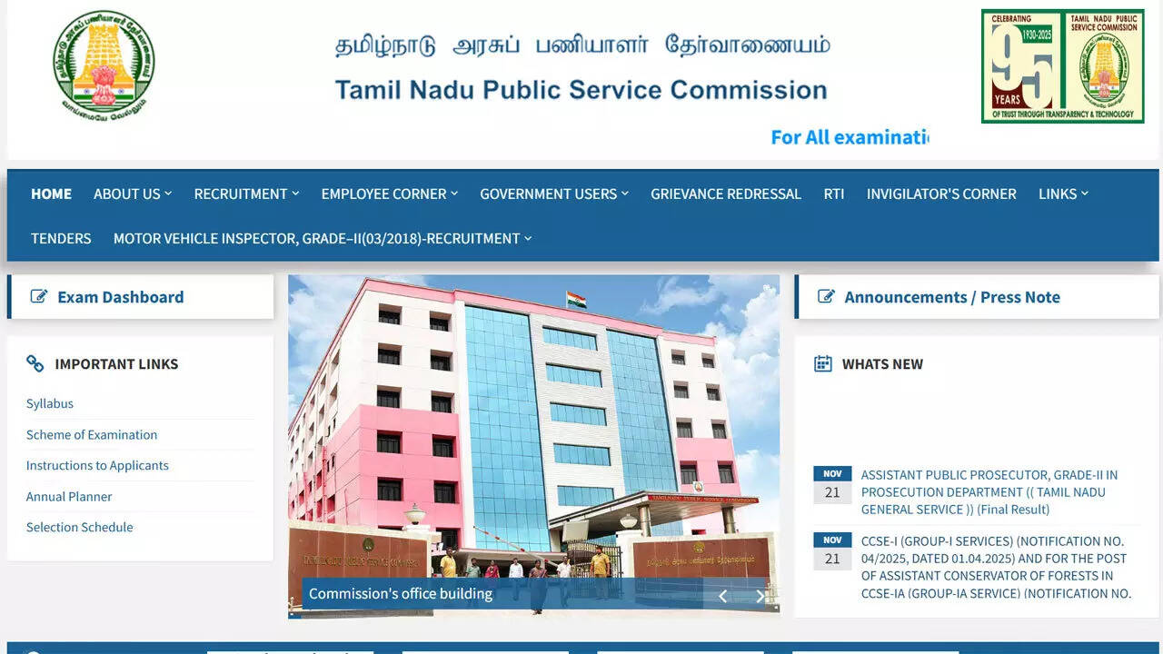 TNPSC results 2025: AP prosecutor, grade-II, group-IV and technical services