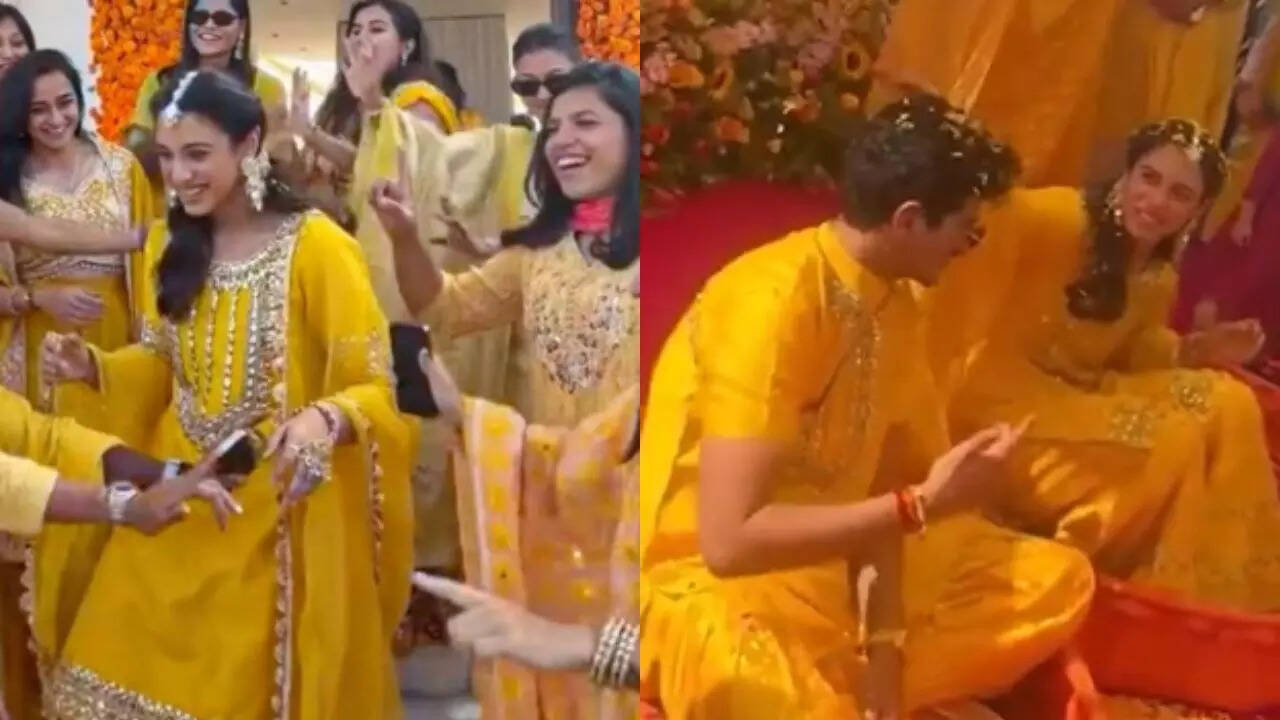 Smriti Mandhana, Palash Muchhal’s cute Haldi moment melts the internet – Watch