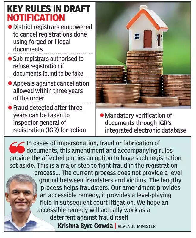 Karnataka moves to let registrars scrap fake registrations