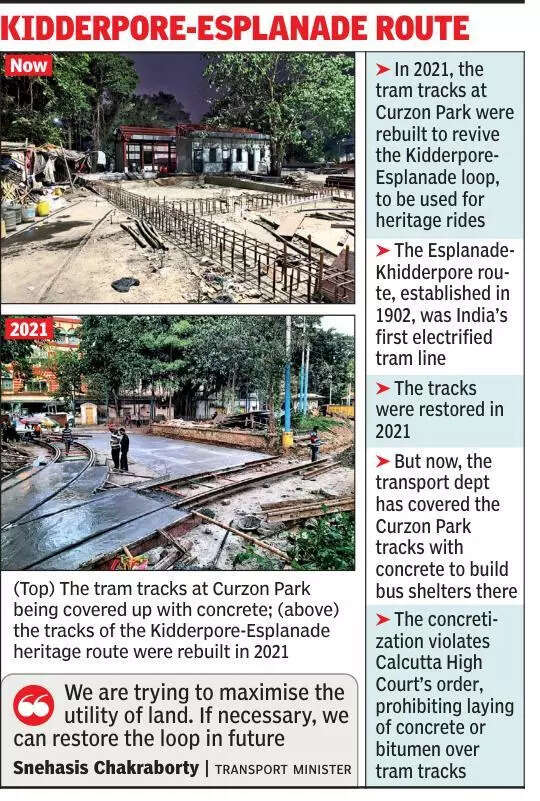 WBTC buries tram heritage loop tracks under concrete