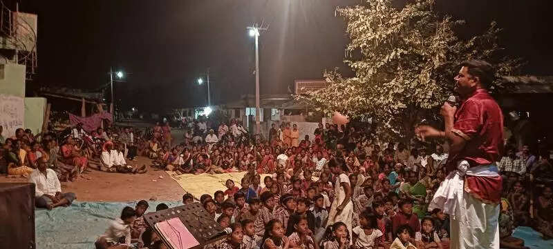 Under the village night sky, Telangana cops turn performers to fight cybercrime, trafficking