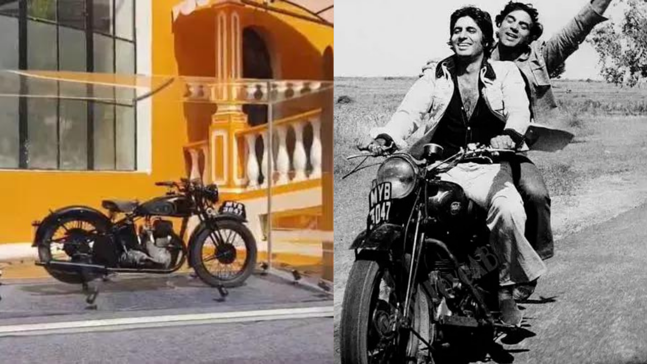 Remembering Dharmendra: Sholay’s iconic ‘Yeh Dosti’ bike still evokes nostalgia, draws crowds at IFFI Goa