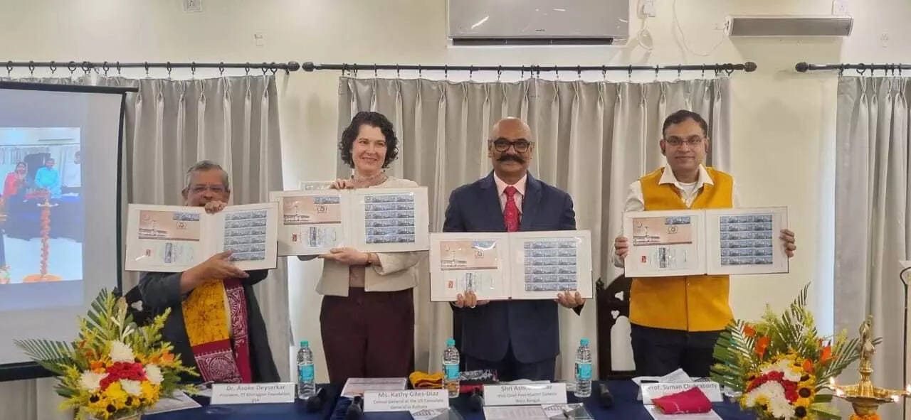 IIT Kharagpur unveils postage stamp, initiates discussion on Houston outreach centre to mark 75 years of journey