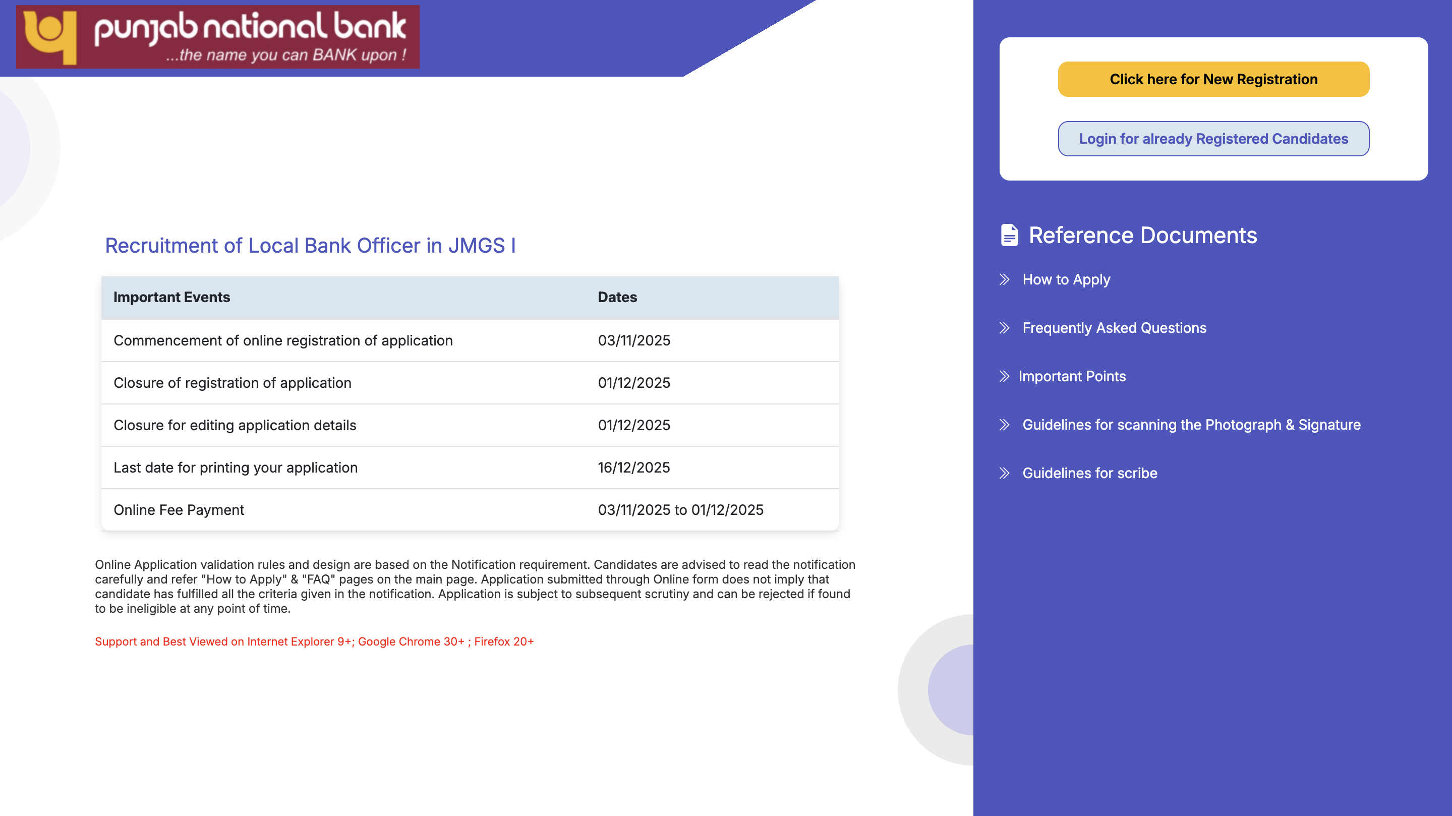 PNB LBO recruitment 2025: Registration deadline for 750 vacancies extended, apply online by this date