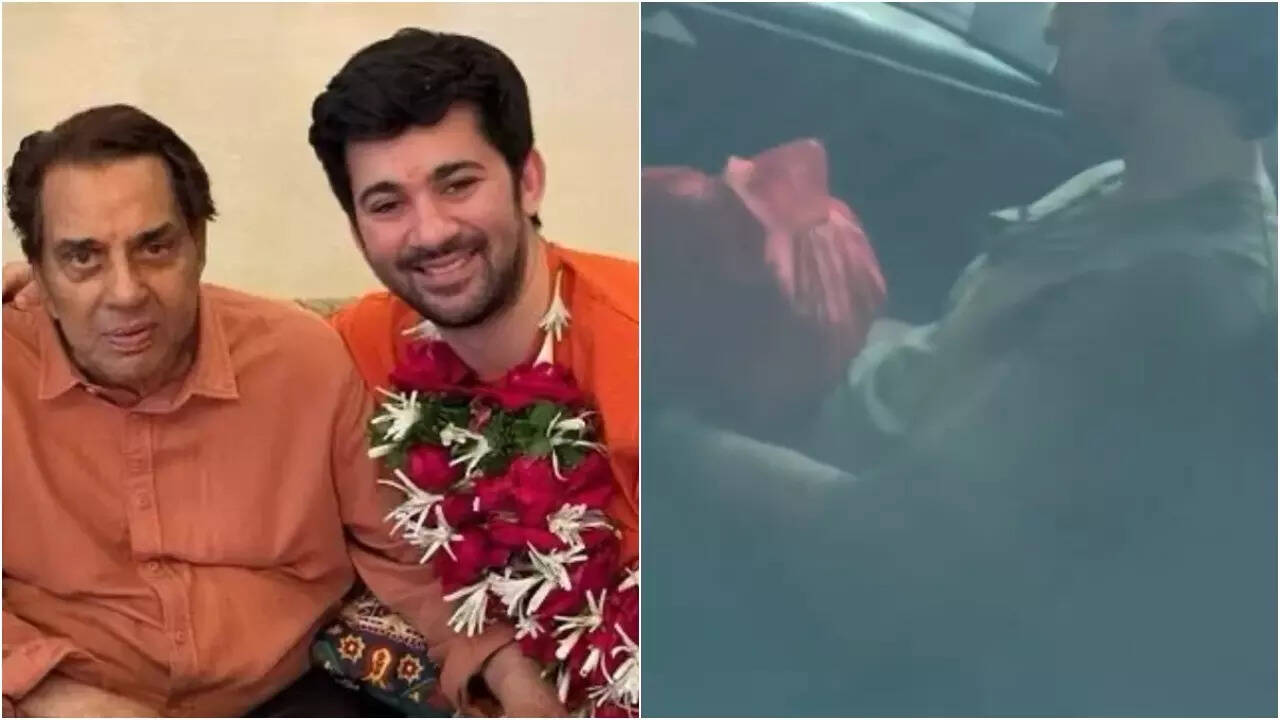 Dharmendra passes away: Karan Deol collects late actor’s ashes