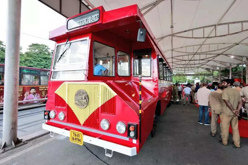 Museum on wheels throwback to OG red bus