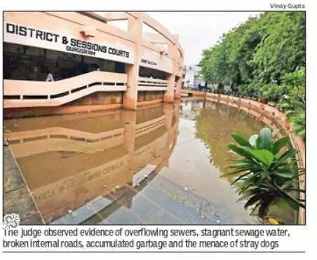 Fix civic infra flaws on premises of court and file report, Gurgaon agencies told