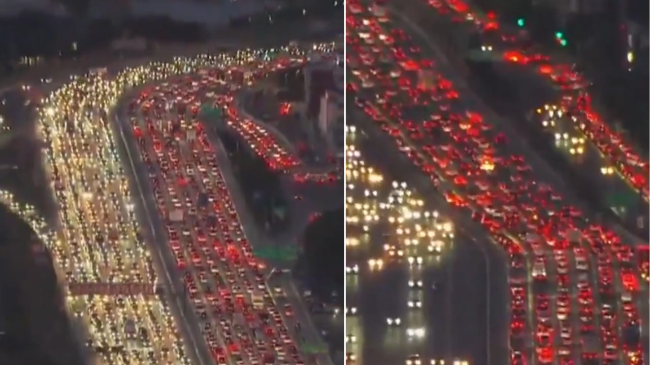 It's Thanksgiving! Los Angeles freeways get buried in traffic — video goes viral