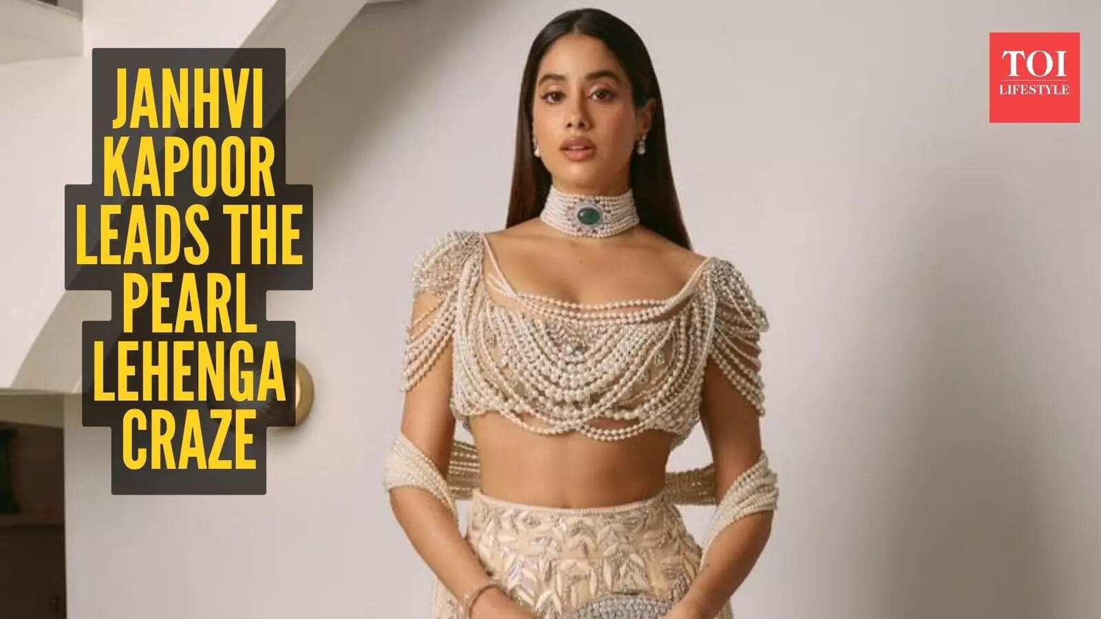Janhvi Kapoor proves pearl lehengas are the hottest trend