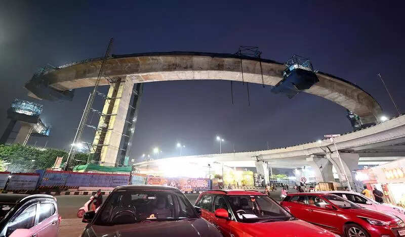 Metro rail’s sharpest swerve yet: 413m span glides over Kathipara