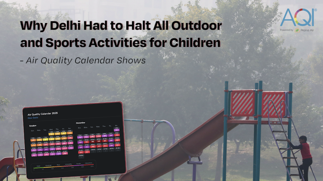 Why Delhi had to halt all outdoor and sports activities for children - air quality calendar shows
