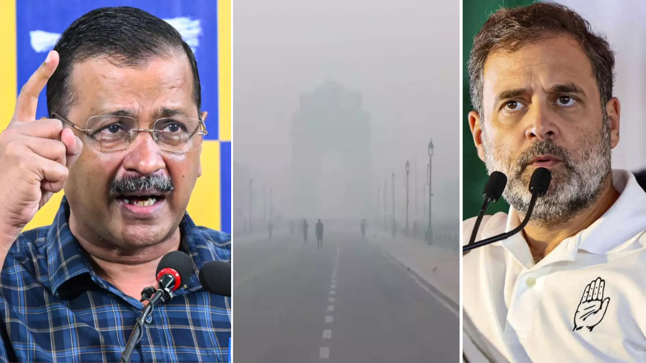 AQI politics: Arvind Kejriwal demands GST cut on purifiers; Rahul Gandhi calls for Parliament debate
