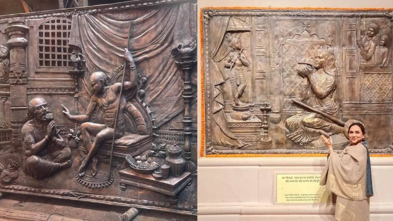 Ayodhya: Gujarati artist Dhaarna’s bronze murals installed at Ram Mandir