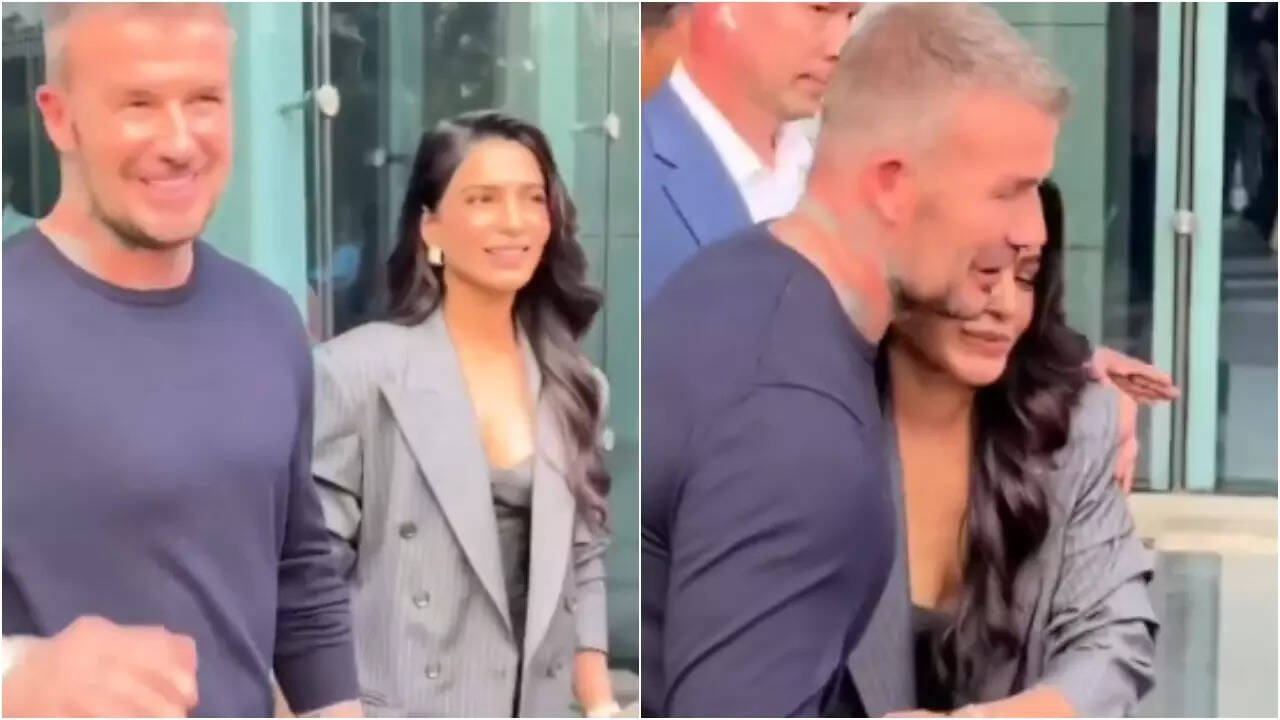 Samantha gets snapped with David Beckham; video goes viral