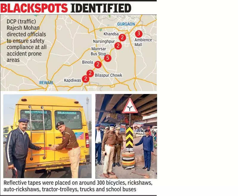 Reflective tapes to crash barriers: As fog blankets Gurgaon, police intensify steps to avert accidents at expressway blackspots