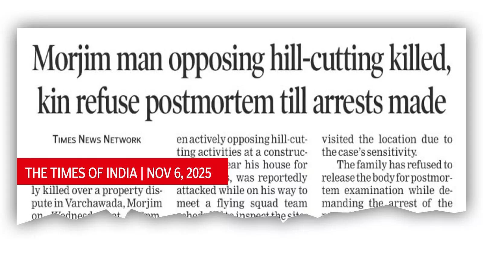 Sawant assures probe into Morjim senior citizen’s death