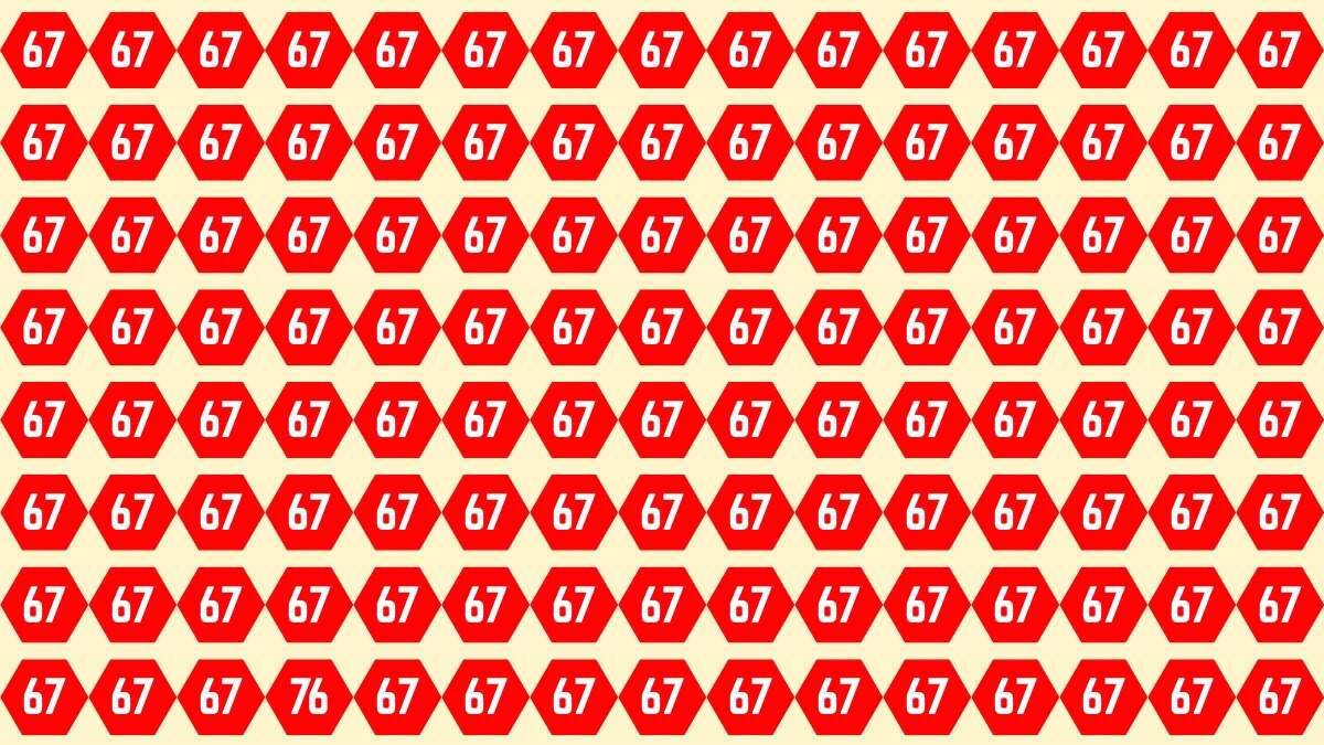 Optical illusion challenge: Can you spot the number ‘76’ among ‘67’ in just 5 seconds?