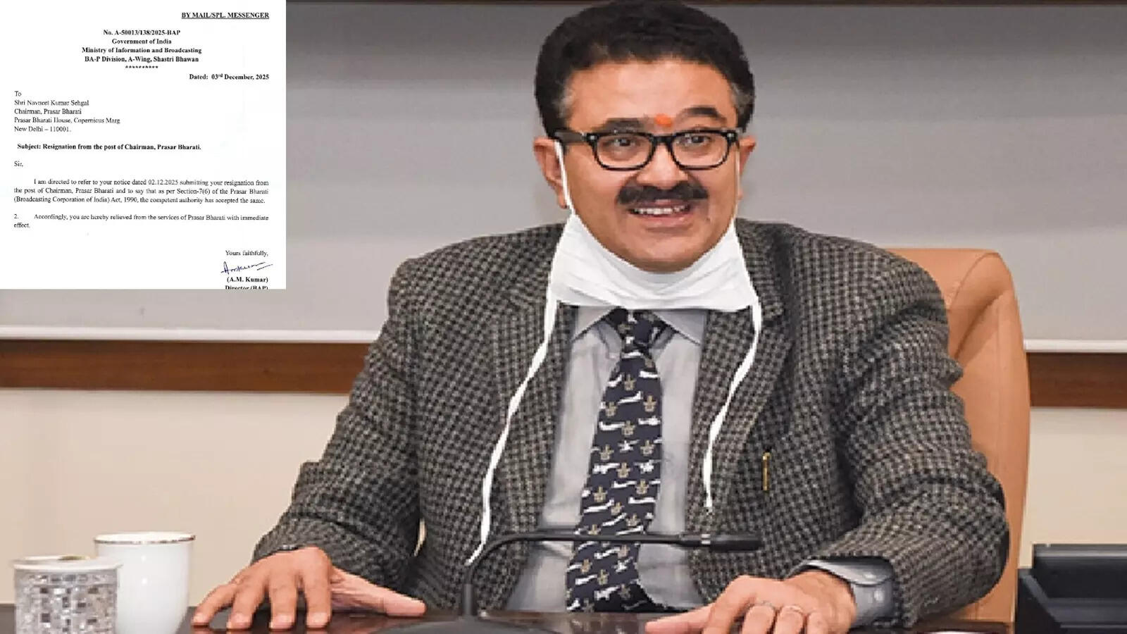 Prasar Bharati chairperson quits abruptly