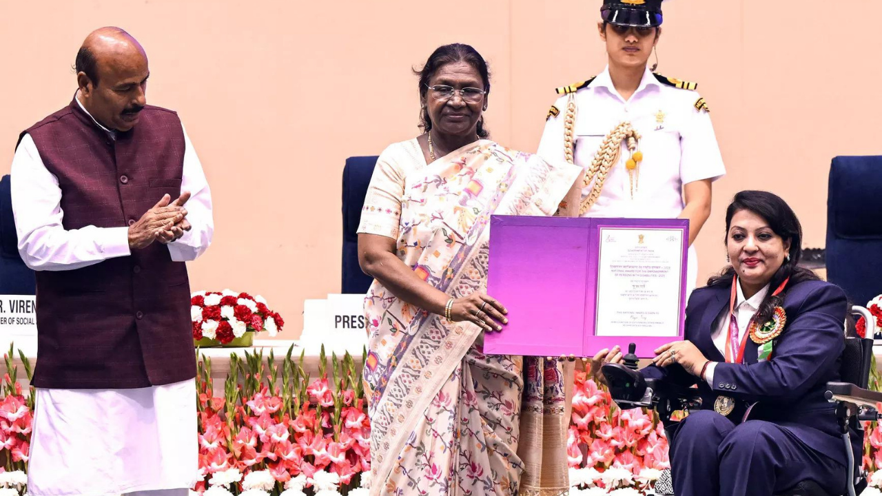 From blind Lt Col to wheelchair model: President Droupadi Murmu awards 32 special talents