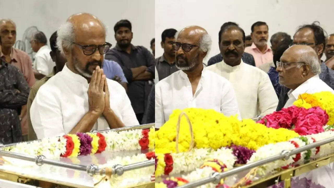 Rajinikanth pays emotional tribute to AVM Saravanan