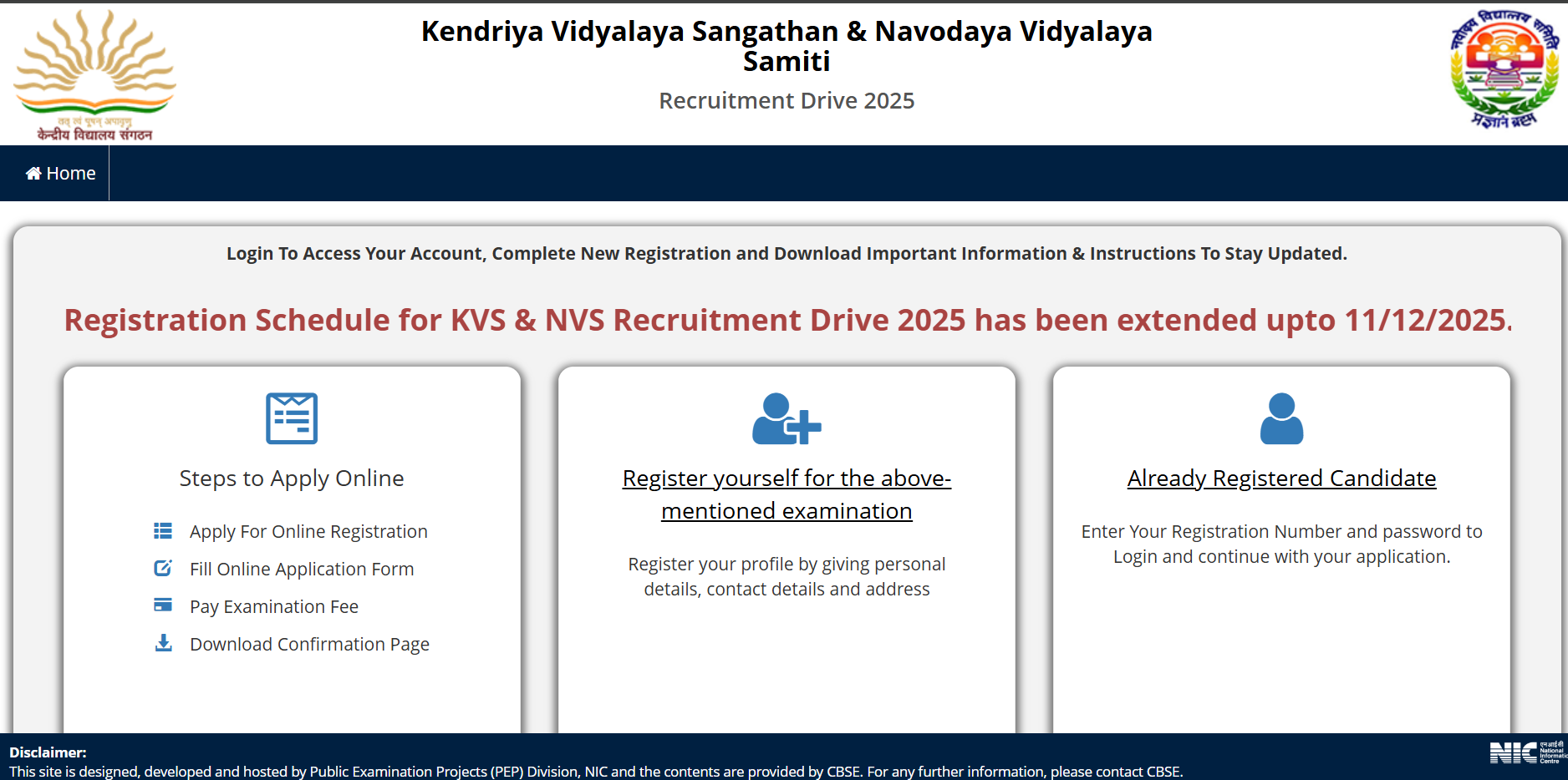 KVS, NVS application deadline extended: Check details and direct link to apply here
