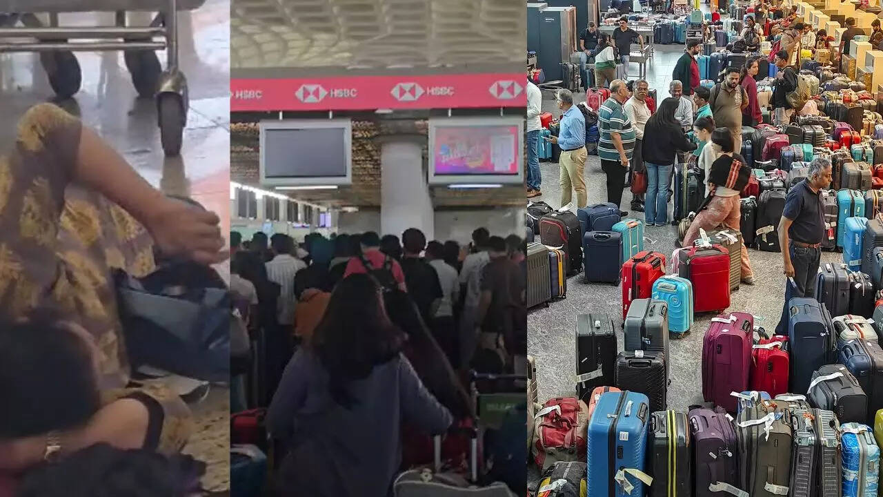 Frustrated, lying on floors, confused: Videos capture chaos as IndiGo cancels 500+ flights; watch